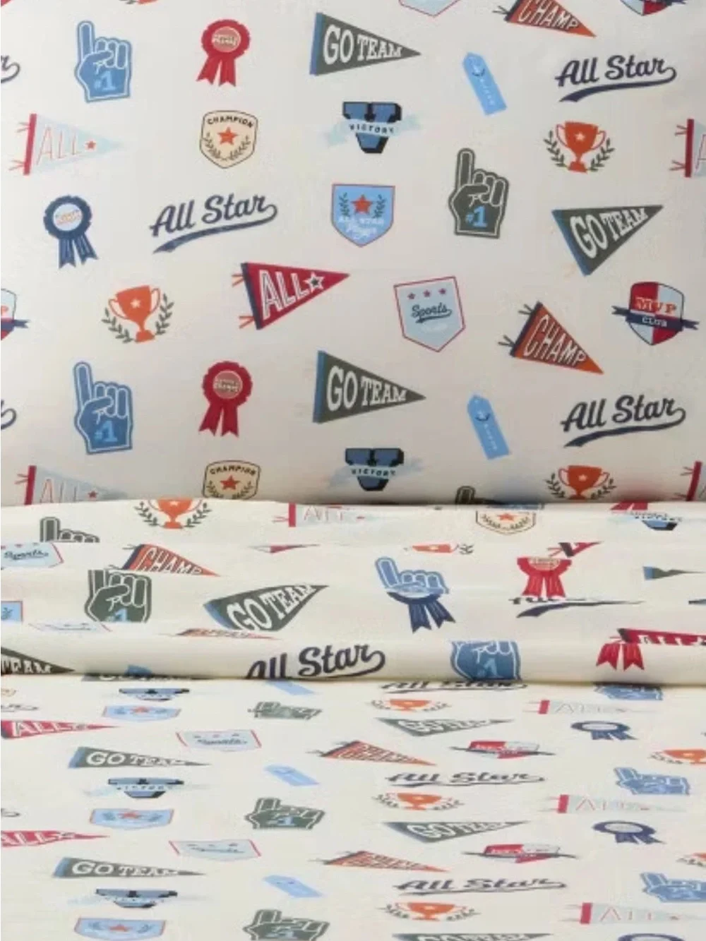 Pillowfort All Star Sports Kids’ Cotton Sheet Set – Queen Size